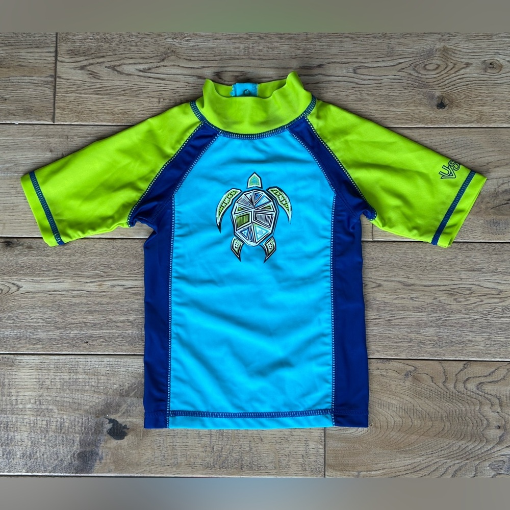 NEW UV Skinz UPF 50+ Short Sleeve Rashguard Swim Top size 12/18 Months
